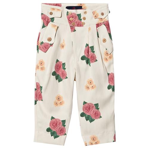 The Animals Observatory Camel Twill Bukser White Flowers | Hvid | 2 years