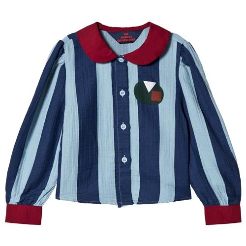 The Animals Observatory Kangaroo Shirt Blue Stripes | Blå | 6 years