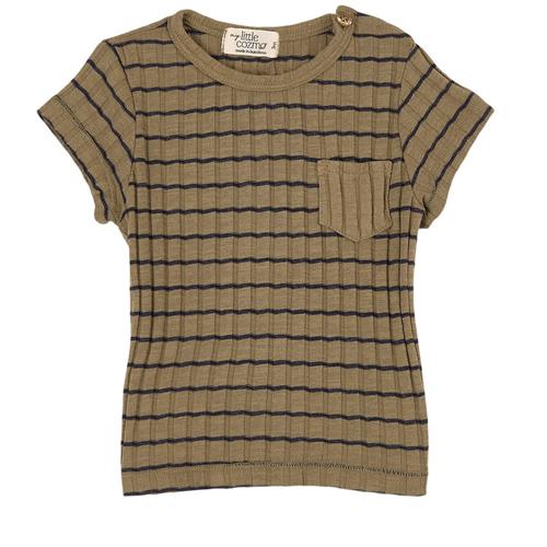 Se Cozmo Rib Stripe T-shirt Grøn | Grønn | 3 months ved Babyshop