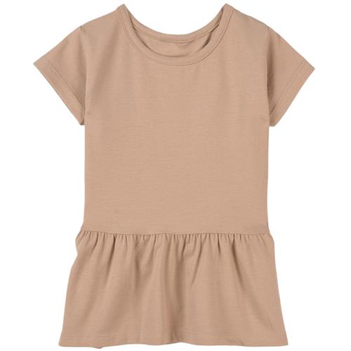 Se A Happy Brand T-shirt Med Volant Sand | Beige | 110/116 cm ved Babyshop