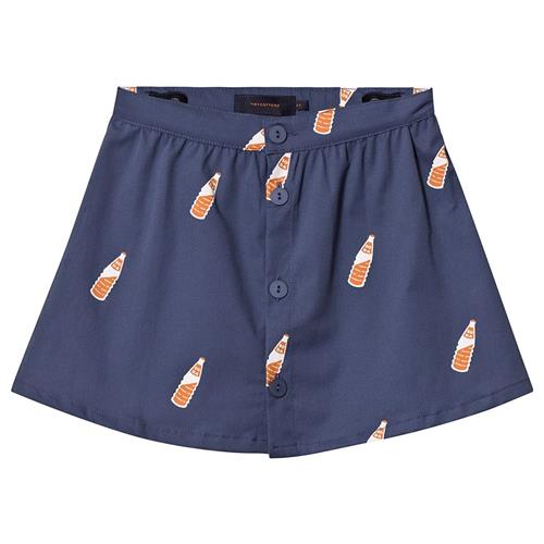 Se Tinycottons Soda Bottles Circular Skirt Light Navy/Brown | Marine blå | 2 years ved Babyshop