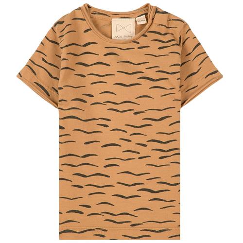 Se Mini Sibling Tiger T-shirt Honey | Beige | 3-6 months ved Babyshop