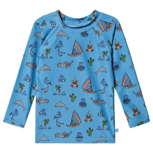 Småfolk UV50 Langærmet T-shirt og Sea World World Sky Blue | Blå | 56 cm