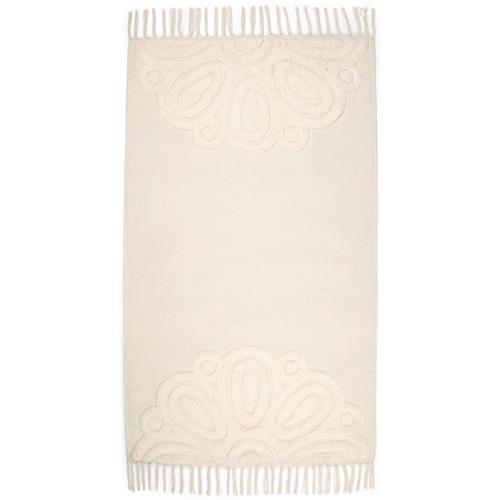 JOX Vintage Flower Tæppe Off whitet | Beige | 0