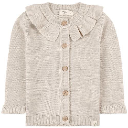 Little Jalo Flounce Strikket Cardigan Cremefarvet |  | 74 cm