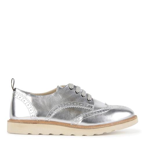 Se Young Soles Silver Leather Brando Brogues | Sølv | 22 EU ved Babyshop