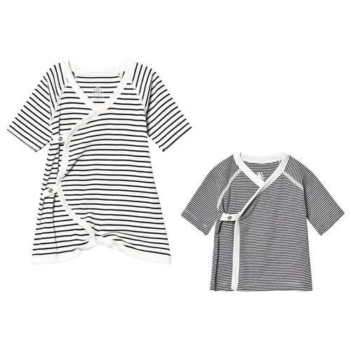 Se Petit Bateau Kimono Baby-Sæt Marshmallow White/Smoking Blue |  | 12 months ved Babyshop