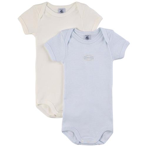 Petit Bateau 2-pak Babybodyer Blå | Blå | 6 months