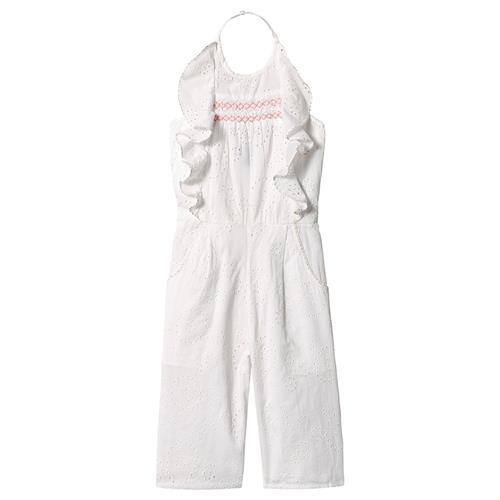 Velveteen Anglaise Jumpsuit Hvid | Hvid | 4 years