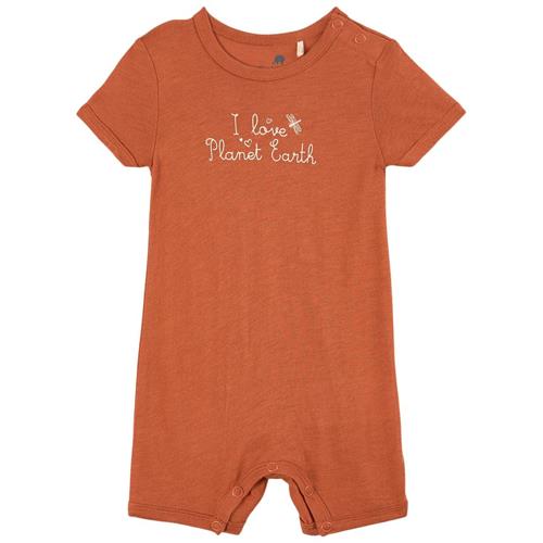 Se Celavi I Love Planet Earth Romper Brun | Brun | 60 cm ved Babyshop