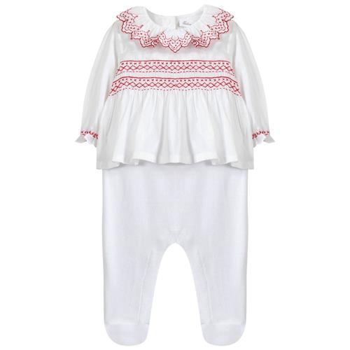 Tartine et Chocolat Sparkedragt Med En Smock Hvid | Hvid | 6 months