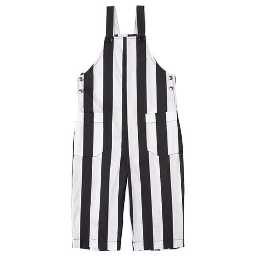 Marques Almeida Striped Overalls Black/White | Sort | 6 years