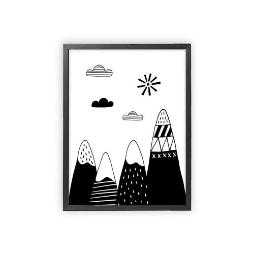 Se XO Posters Poster Mountains | Sort | 0 ved Babyshop