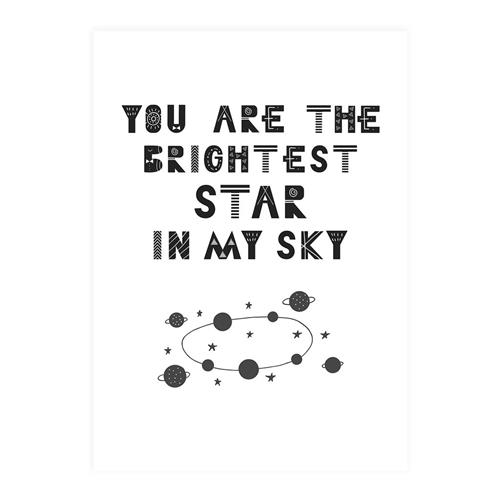 Se XO Posters Star In The Sky Plakat | Sort | 0 ved Babyshop