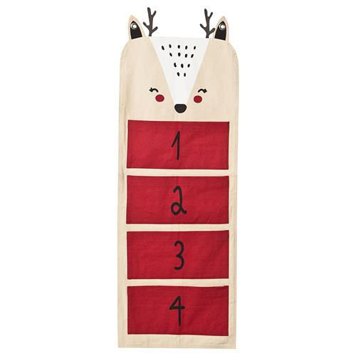 Christmas Kids Rensdyr Adventskalender Rød/Beige | Rød | 0