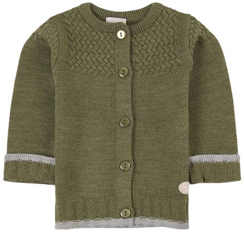 Se Lillelam Classic Cardigan Oliven | Grønn | 104 cm ved Babyshop