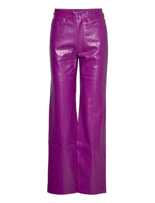 Se ROTATE Birger Christensen Pants Pu Straightleg ROTATE Birger Christensen Purple ved Booztlet