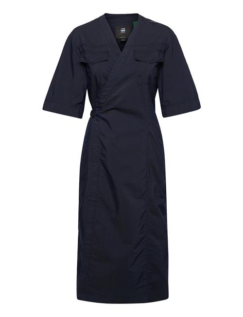 G-Star RAW V-Neck Midi Wrap Dress G-Star RAW Black