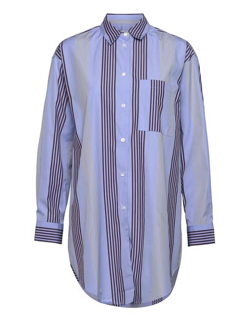 Charlene Poplin Stripe Shirt WOOD WOOD Blue
