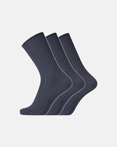 Strømper "no elastic" 3-pak | Uld | Navy