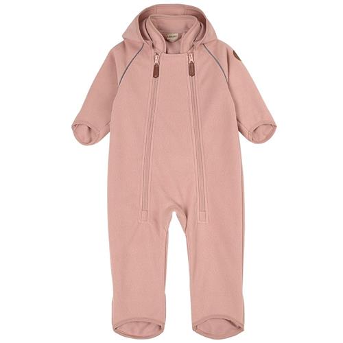 Se Kuling Livigno Genanvendt Vindfleeceoverall Woody Rose | Lyserød | 80 cm ved Babyshop