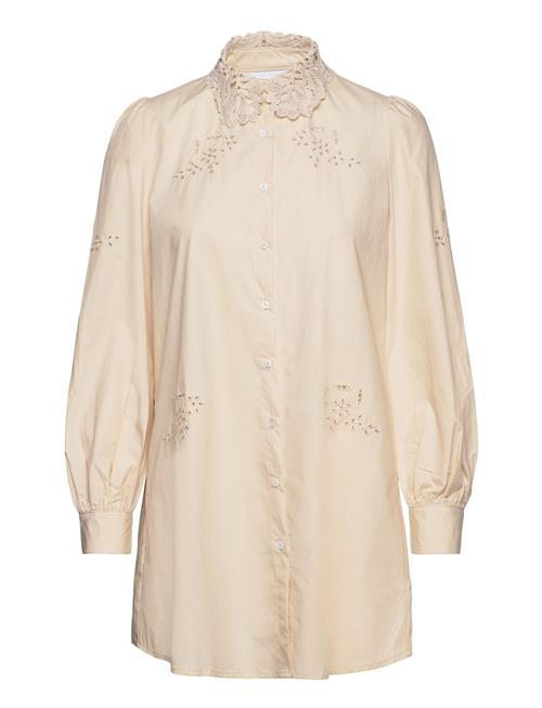 Noella Lucille Long Shirt Cotton Noella Beige