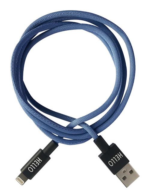 Lightning Cable Colors Design Letters Blue