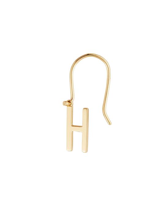 Initial Ear Hanger Design Letters Gold