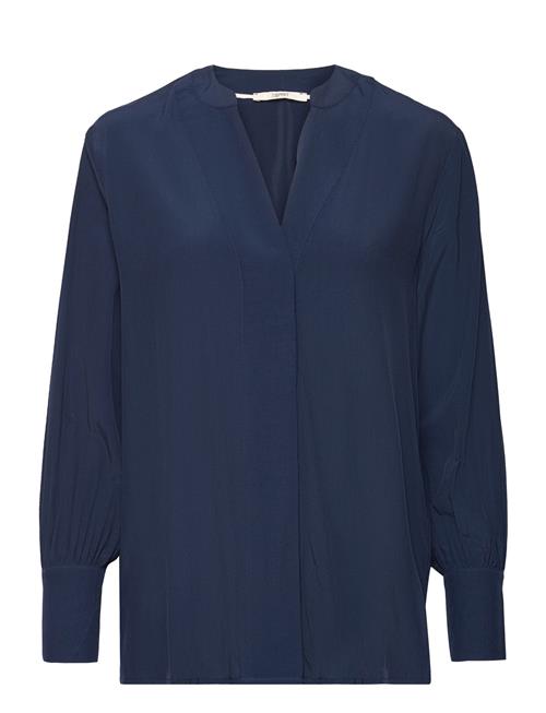 Se Esprit Casual V-Neck Blouse, Lenzing™ Ecovero™ Esprit Casual Navy ved Booztlet