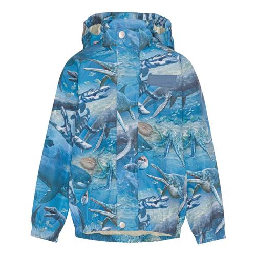 Se Molo Waiton Regnjakke Big Ancient Sea | Blå | 92/98 cm ved Babyshop