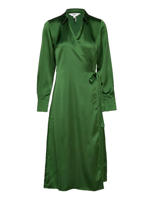 Object Objsateen Tania Ls Wrap Dress A Div Object Green