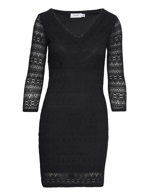 Vichikka Lace 3/4 Short Dress Vila Black