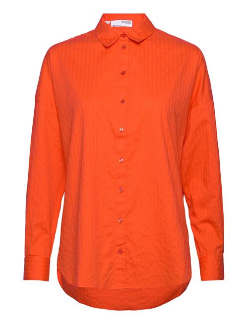 Selected Femme Slfemma-Sanni Ls Shirt Selected Femme Orange