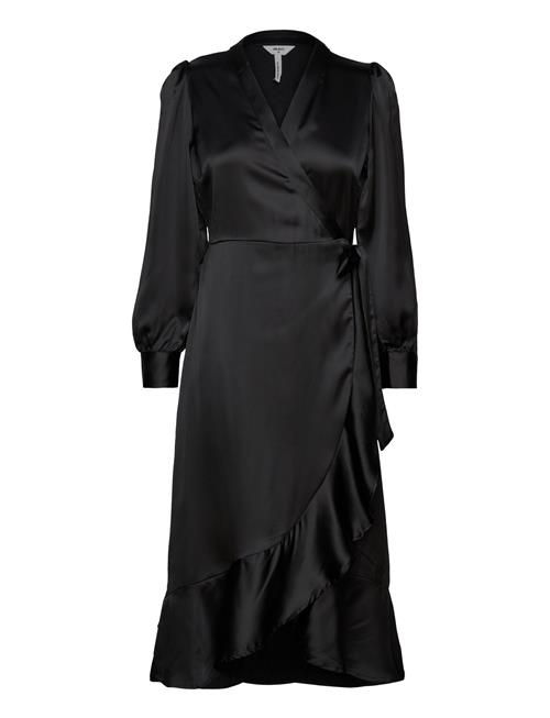 Object Objsateen Wrap Dress A Fair Object Black