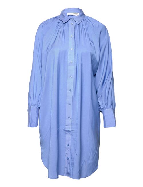 Selected Femme Slfalfa Ls Short Shirt Dress B Selected Femme Blue