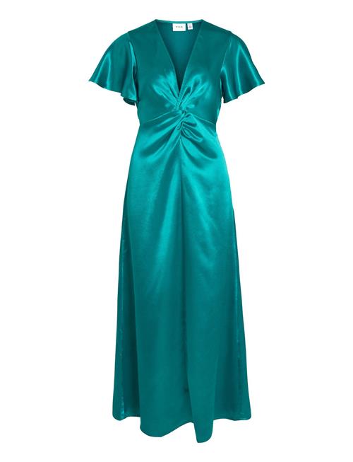 Vila Visittas V-Neck S/S Maxi Dress - Noos Vila Green