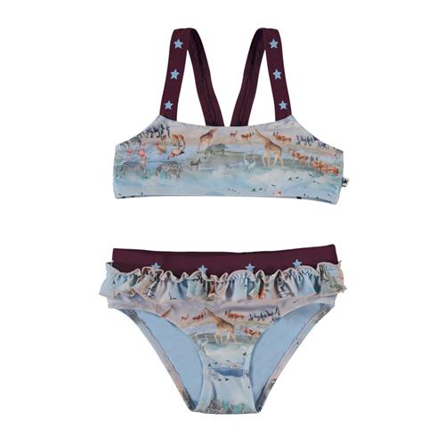 Se Molo Naila Bikini Savannah Mist | Blå | 110/116 cm ved Babyshop