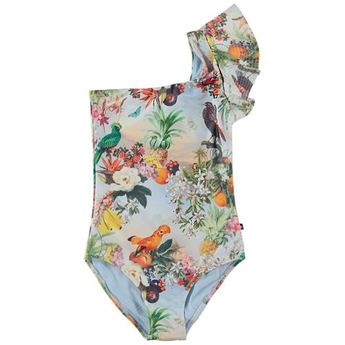 Se Molo Nitt Tropical Art Badedragt Tropical Art | Blå | 146 cm ved Babyshop