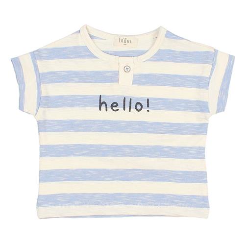 Se búho Stribet T-shirt Bluette | Blå | 3 months ved Babyshop