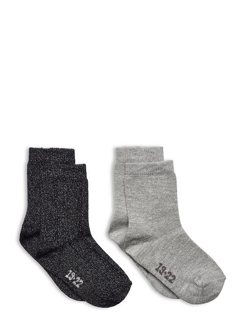 Minymo Ankle Sock W. Lurex Minymo Grey