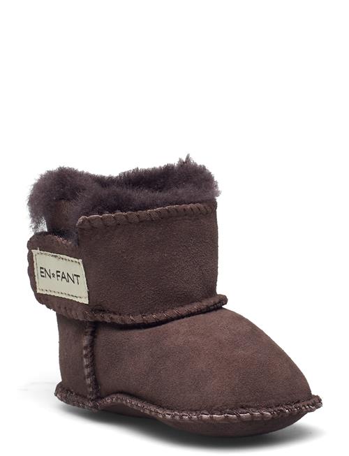 En Fant Sheepskin Bootee En Fant Brown