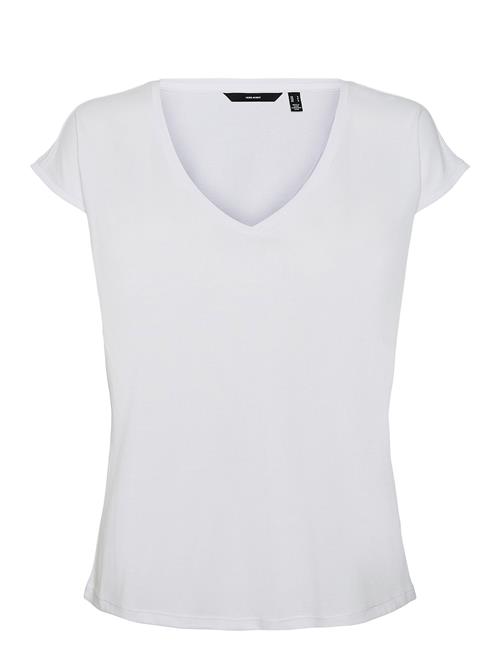 Vero Moda Vmfilli Ss V-Neck Tee Ga Noos Vero Moda White