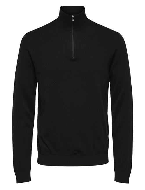 Slhberg Half Zip Cardigan Noos Selected Homme Black