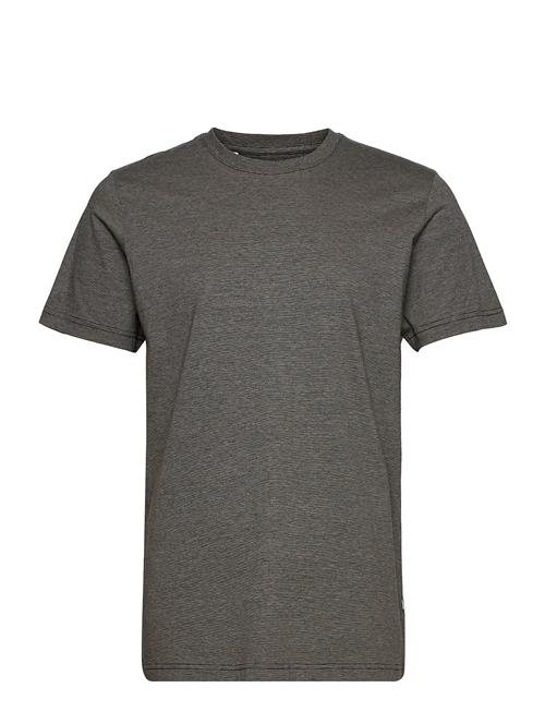 Se Selected Homme Slhnorman180 Mini Stripe Ss Tee W Selected Homme Grey ved Booztlet