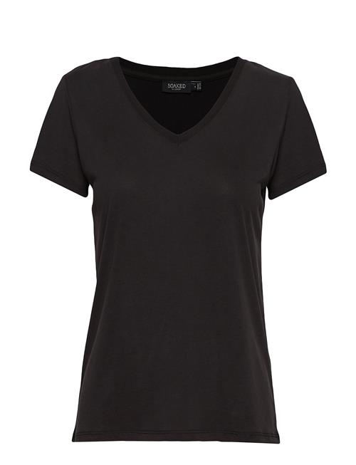 Se Soaked in Luxury Slcolumbine V-Neck Ss Soaked In Luxury Black ved Booztlet