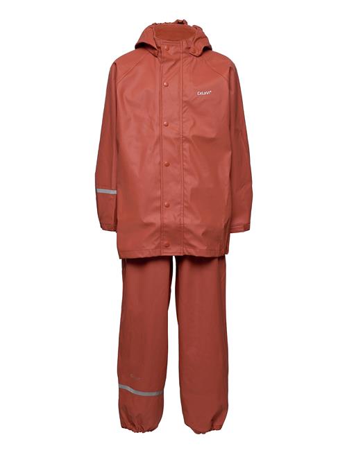 Basic Rainwear Set -Solid Pu CeLaVi Red