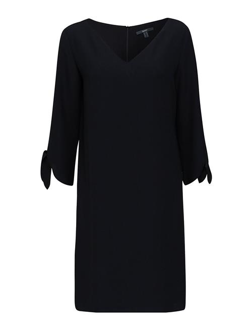 Crêpe Dress With Laser-Cut Details Esprit Collection Black