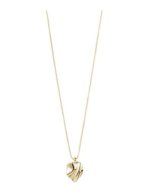 Em Wavy Pendant Necklace Pilgrim Gold