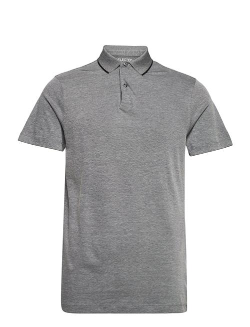 Se Selected Homme Slhleroy Ss Polo Noos Selected Homme Grey ved Booztlet