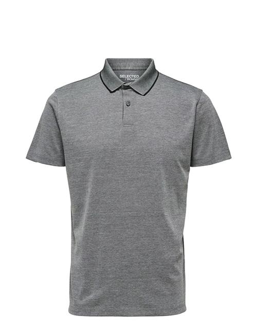 Slhleroy Ss Polo Noos Selected Grey